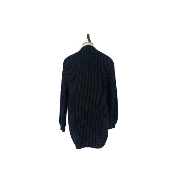 Pallas Original Pure Wool Hand Loomed Ireland Black Sweater Coat Medium - Picture 6 of 13